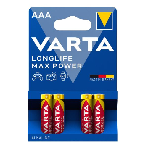VARTA PILHAS ALCALINAS MAX TECH 4702 LR03 | AAA BLISTER 4 UND