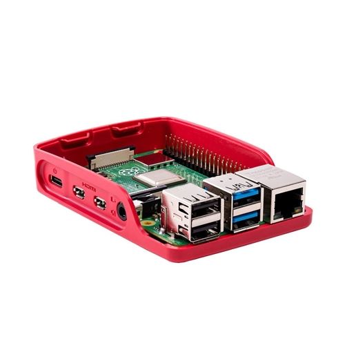 Caixa Raspberry Pi 4 Modelo B - Branca/Vermelha
