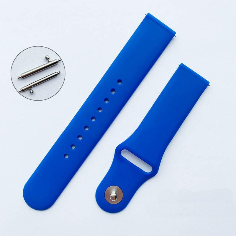 Pulseira de substituição 20mm Amazfit GTS  |  Bip  |  Bip Lite  |  Bip S  |  GTR 42mm  |  Ticwatch  |  Huawei  |  Samsung Elegance Silicone (Azul)