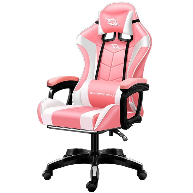 Cadeira Gaming PowerGaming com Coluna AzulTOOTH e MASSAGEM ROSA