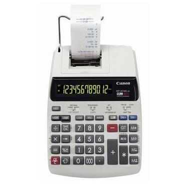 Calculadora com impressora Canon MP120-MG-ES com visor LCD de 1 linha e 12 dígitos - Impressão a preto e vermelho - Teclado espaçoso