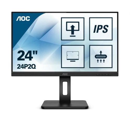 MONITOR AOC IPS 24"(23.8) FHD VGA DVI HDMI DP USB COLUNAS HAS PIVOT 24P2Q