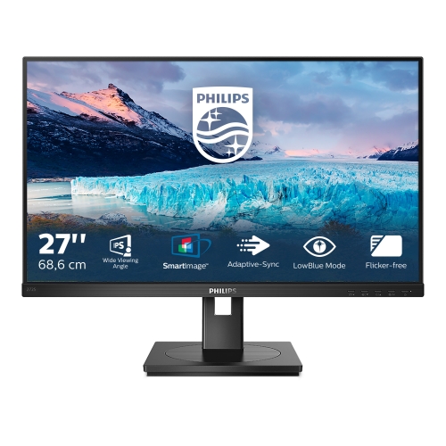 MONITOR PHILIPS IPS 27"16.9 FHD VGA DVI HDMI DP COLUNAS HAS PIVOT 272S1AE