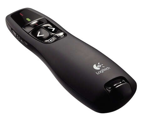 Apresentador laser sem fios Logitech R400 - Raio de ação de 15 m - Preto