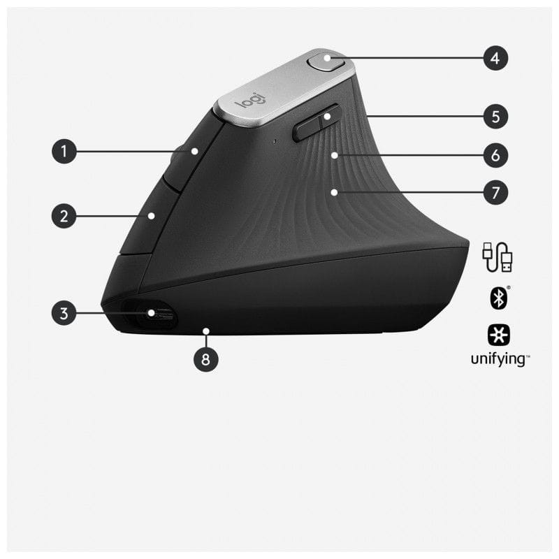 Rato Ergonómico Logitech MX Vertical Preto