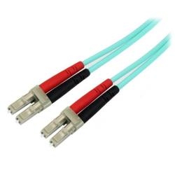 Cable Fibra LC Duplex 1m Aqua