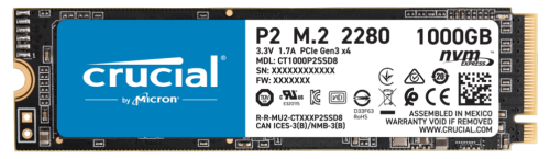 Crucial P2 M.2 1 TB PCI Express 3.0 NVMe