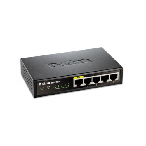 D-LINK SWITCH 5x10/100MBPS-ONE POE PORTS METAL CASE,FANLESS