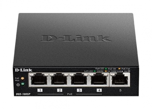 D-LINK SWITCH 5x10 | 100 | 1000 GIGABIT POE (60W)