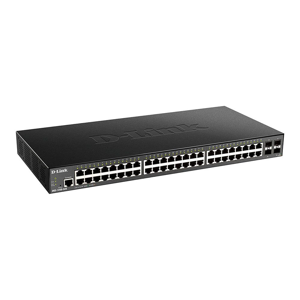 D-LINK SWITCH SMARTPRO FULL MANAGED GB 48PORS 10 | 100 | 1000MBPS E 4 10G SFP+