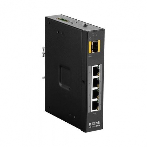 D-LINK SWITCH INDUSTRIAL DIN-RAIL 4x10 | 100 | 1000 POE (120W) + 1xSFP (SEM GESTAO)