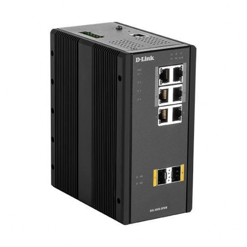 D-LINK SWITCH L2 MANAGED INDUSTRIAL DIN-RAIL 6x10 | 100 | 1000 (4xPOE 120W)+ 4xSFP