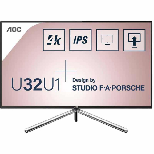 MONITOR AOC IPS 32"(31.5) 16:9 UHD 4K HDMI DP USB-C COLUNAS HAS PIVOT U32U1