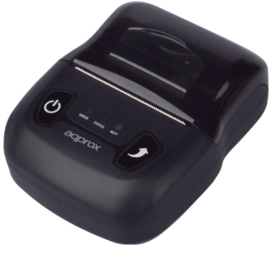 Impressora Approx Térmica Portátil 203dpi 58mm,Preto - USB/Bluetooth