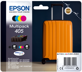 Tinteiro EPSON 405 Pack 4 Cores - WF-3820 | 3825 | 4820 | 4825 | 4830 | 7830 | 7835 | 7840