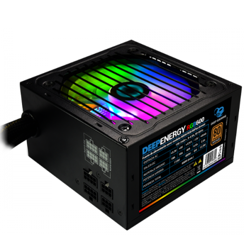 Fonte Alim. 600W ATX CoolBox DeepEnergy 80 PLUS Bronze,RGB