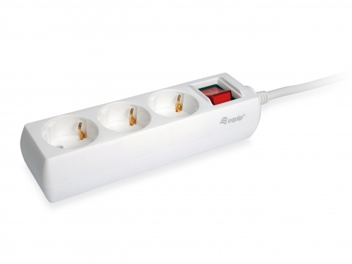 EQUIP EXTENSÃO ELETRICA 3 TOMADAS COM INTERRUPTOR