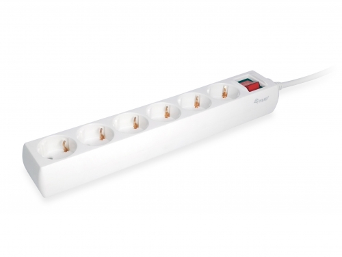EQUIP EXTENSÃO ELETRICA 6 TOMADAS COM INTERRUPTOR