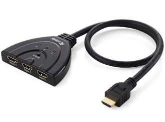 EQUIP SWITCH HDMI 3 PORTAS | SUPORTE PARA 1080P
