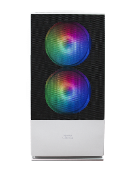 Caixa MICRO-ATX CASE MARS GAMING MCZ PREMIUM,2X FRGB FAN,WINDOW,MESH,WATERC.,Branco