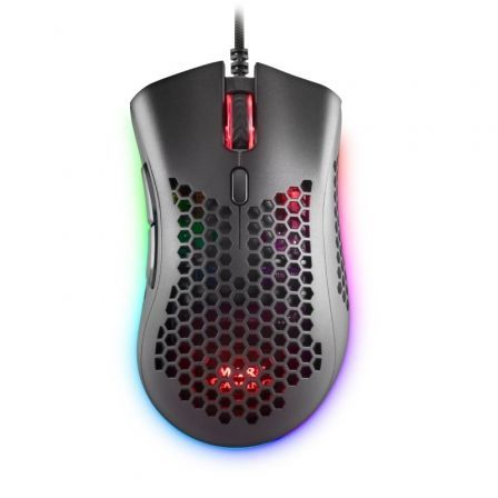 Rato MARS GAMING MMEX,32000DPI,OPTICAL SWITCHES,75G,RGB,FEATHER,SOFT,BLACK