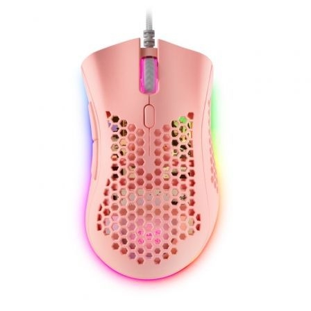 Rato MARS GAMING MMEX,32000DPI,OPTICAL SWITCHES,75G,RGB,FEATHER,SOFT,PINK