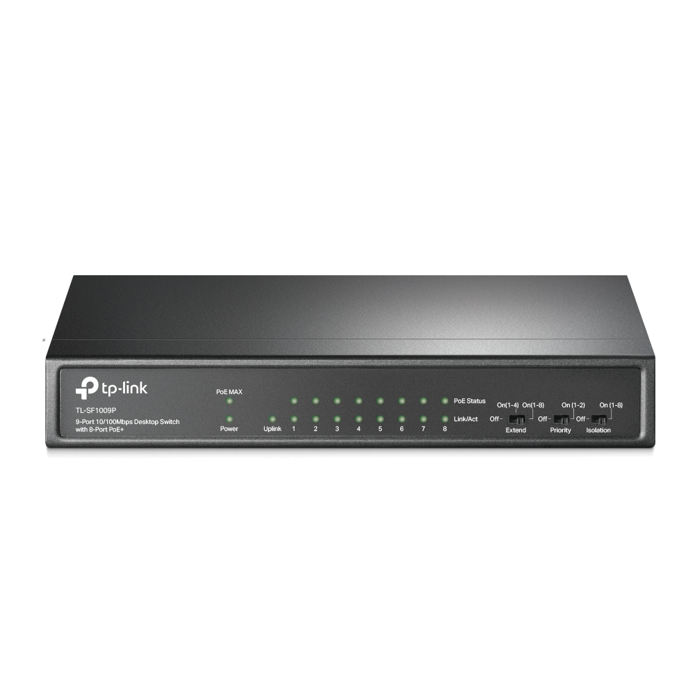 TP-LINK SWITCH 9-PORT 10 | 100 MBPS DESKTOP W | 8-PORT POE+