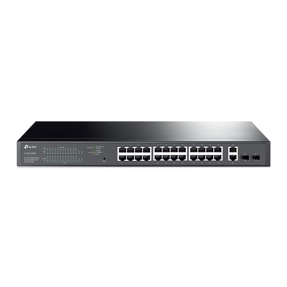 TP-LINK SWITCH 28-PORT GIGABIT EASY SMART W | 24-PORT POE+