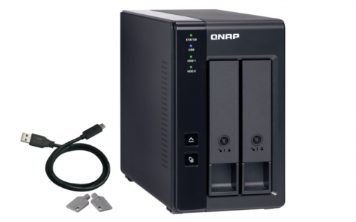 QNAP 2 BAY 3.5"SATA HDD USB 3.1 GEN2 10GBPS TYPE C HW RAID EXTERNAL ENCLOSURE