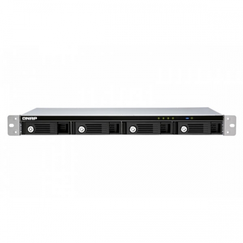 QNAP 4 BAY 1U 12\"SHORT DEPTH RACKMOUNT 3.5\"SATA HDD EXTERNAL ENCLOSURE