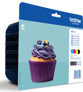 BROTHER TINTEIRO PACK 4 CORES LC123