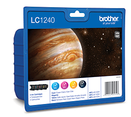 BROTHER TINTEIRO PACK 4 CORES LC1240