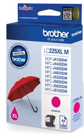 BROTHER TINTEIRO MAGENTA LC225XLM DE ALTA CAPA CIDADE