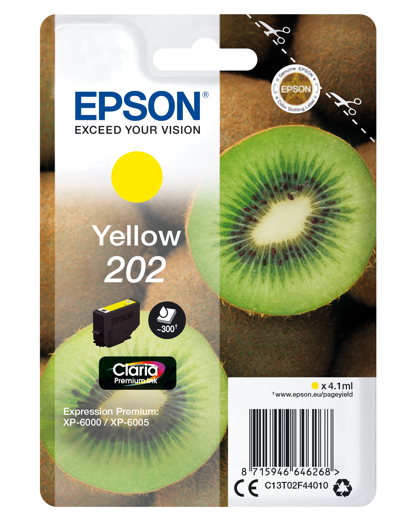 EPSON TINTEIRO AMARELO 202 CLARIA PREMIUM XP-6000 | 6005