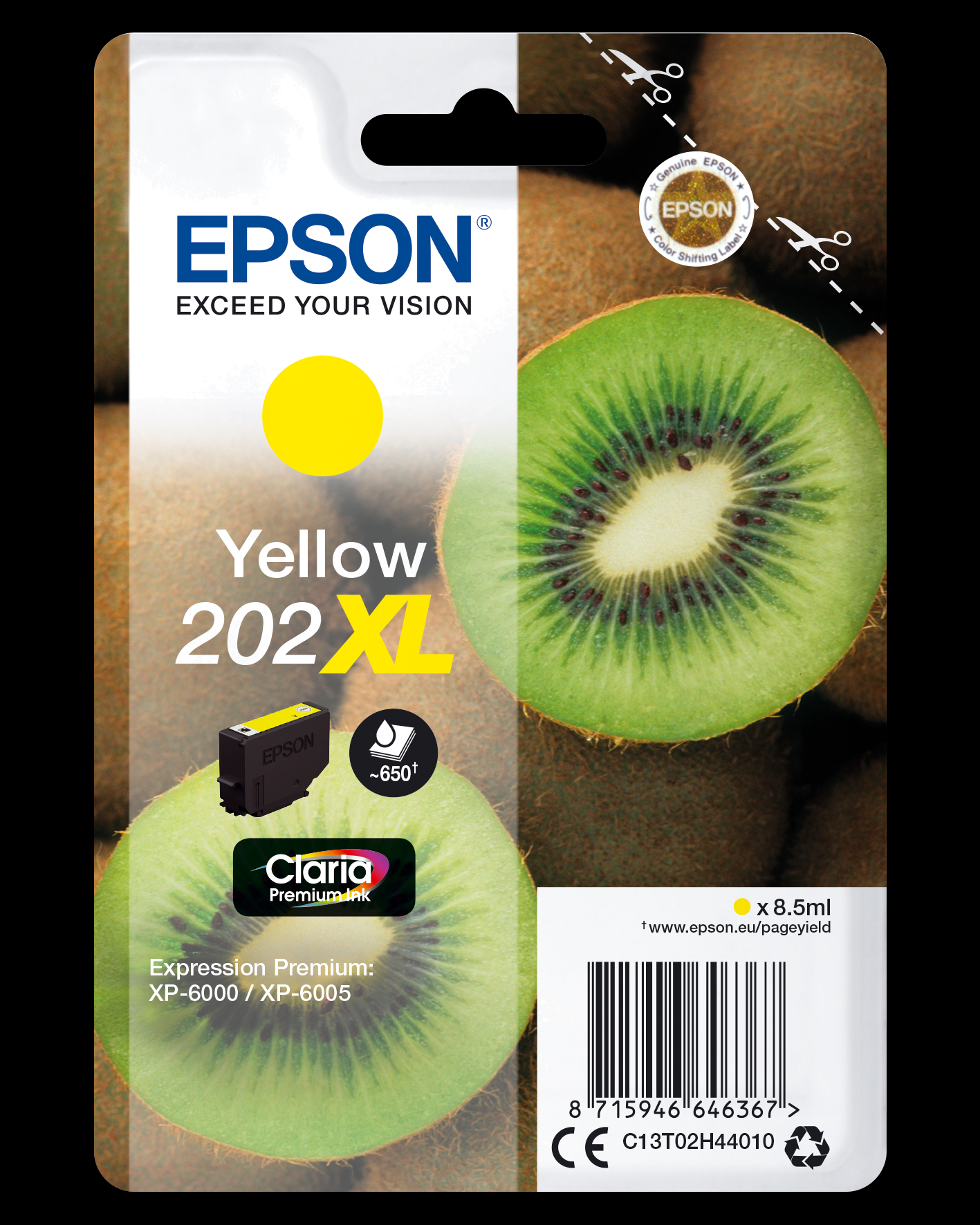 Tinteiro EPSON 202 Amarelo XL - Expression Premium XP-600x | 610x