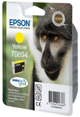 Tinteiro EPSON T0894 Amarelo - Stylus S2x,SX1xx | 2xx | 4xx &Stylus Office BX300F