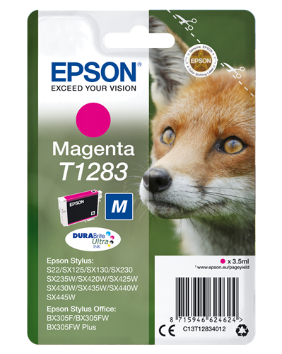 Tinteiro EPSON T1283 Magenta M - Stylus S22 | SX42xW | BX305