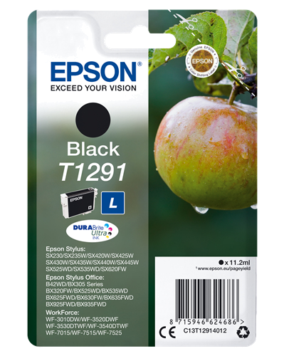 Tinteiro EPSON T1291 Preto L - Stylus B42,BX3xx | 5xx | 6xx | 9xx,SX4xx | 5xx | 620