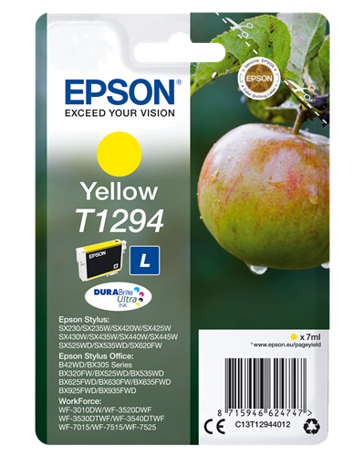 Tinteiro EPSON T1294 Amarelo L - Stylus B42,BX3xx | 5xx | 6xx | 9xx,SX4xx | 5xx | 620