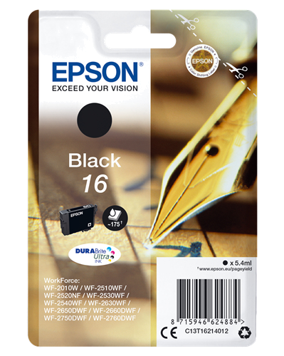 Tinteiro EPSON 16 Preto - WF-2010 | 251xx | 26xx | 27xx
