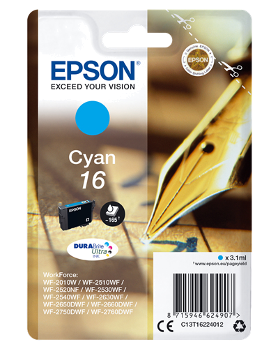 Tinteiro EPSON 16 Ciano - WF-2010 | 251xx | 26xx | 27xx