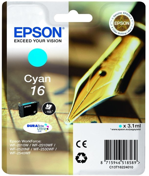 EPSON TINTEIRO SINGLEPACK CYAN 16 DURABRITE ULTRA INK