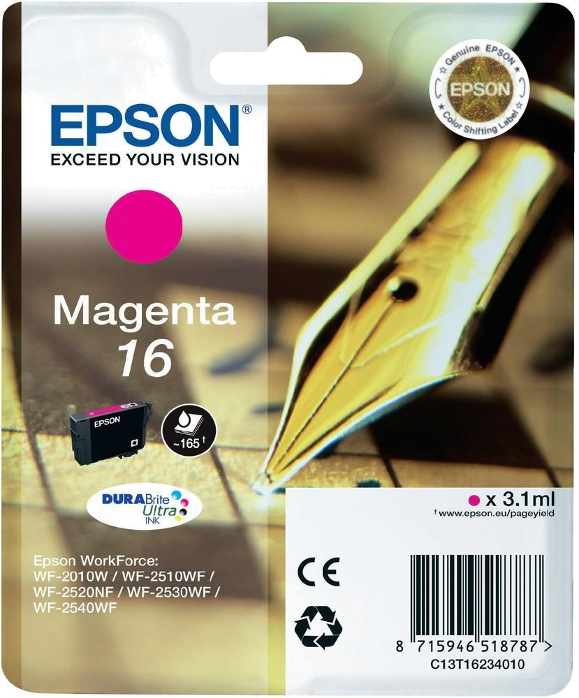 EPSON TINTEIRO SINGLEPACK MAGENTA 16 DURABRITE ULTRA I
