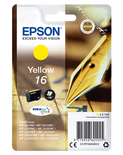Tinteiro EPSON 16 Amarelo - WF-2010 | 251xx | 26xx | 27xx