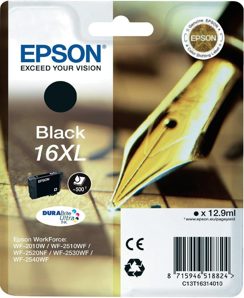 EPSON TINTEIRO SINGLEPACK BLACK 16XL DURABRITE ULTRA I