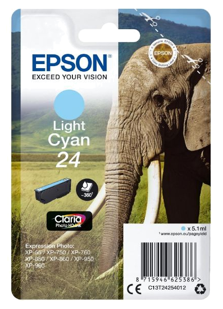 EPSON TINTEIRO AZUL CLARO 24 CLARIA PHOTO HD XP-850 | 750 | 950 | 55 | 860 | 760 | 960