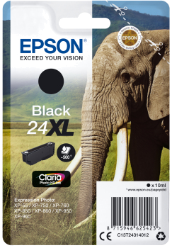 Tinteiro EPSON 24 Preto XL - Expression Photo XP-55 | 750 | 760 | 850 | 860 | 950 | 960