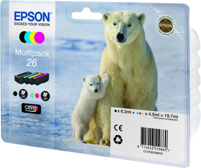 Tinteiro EPSON 26 Multipack 4 Cores - Expression Premium XP-5xx | 6xx | 7xx | 8xx