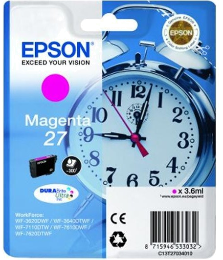 Tinteiro EPSON 27 Magenta - WF36xx | 7110 | 7210 | 76xx | 77xx