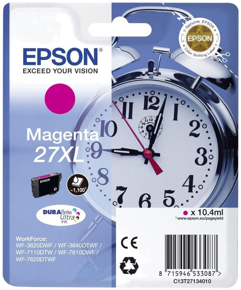 Tinteiro EPSON 27 Magenta XL - WF36xx | 7110 | 7210 | 76xx | 77xx